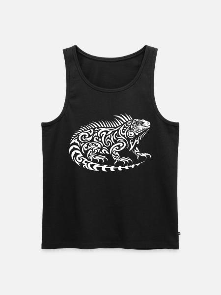 Iguane tribal - Débardeur bio Premium Homme - noir