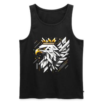 Polen weißer Adler Flagge Fahne Geometrie Geschenk - Männer Premium Bio Tank Top - Schwarz - Vorne - AI Model Male 178 light (178cm)