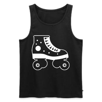 Rollschuhe Cartoon-Stil - Männer Premium Bio Tank Top - Schwarz - Vorne - Michal (187cm)