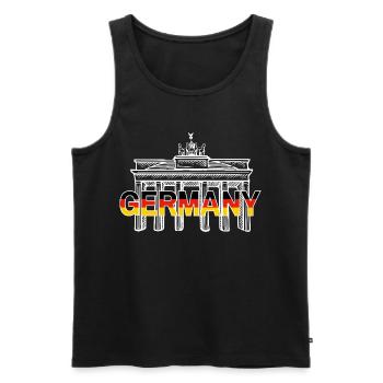 GERMANY - Männer Premium Bio Tank Top - Schwarz - Vorne - Michal (187cm)