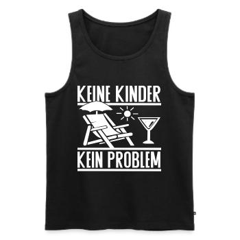 Keine Kinder Kein Problem – Kinderfreier Lifestyle - Männer Premium Bio Tank Top - Schwarz - Vorne - Michal (187cm)