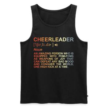 Cheerleader Dictionary - Men's Premium Organic Tank Top - black - Front - AI Model Male 178 light (178cm)