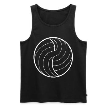 Volleyball Line Art - Men's Premium Organic Tank Top - black - Front - AI Model Male 178 light (178cm)