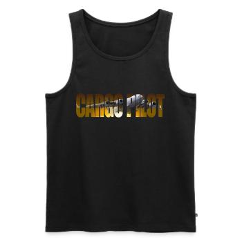 Cargo pilot C-17 - Männer Premium Bio Tank Top - Schwarz - Vorne - AI Model Male 178 light (178cm)
