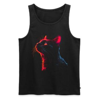 Cats Sketch 90s Look - Men's Premium Organic Tank Top - black - Front - AI Model Male 178 light (178cm)
