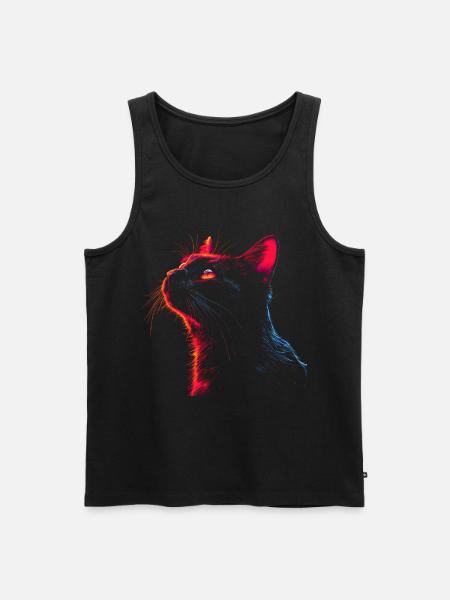 Cats Sketch 90s Look - Men's Premium Organic Tank Top - black
