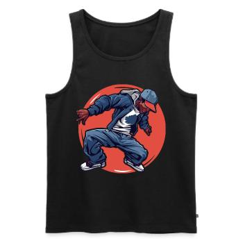 Breakdancing - Männer Premium Bio Tank Top - Schwarz - Vorne - Michal (187cm)