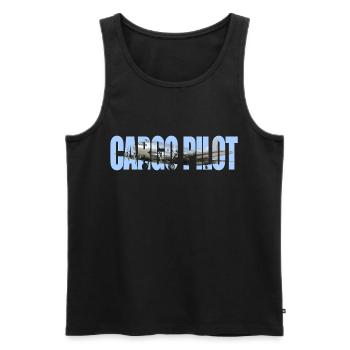 Cargo pilot B-307 - Männer Premium Bio Tank Top - Schwarz - Vorne - AI Model Male 178 light (178cm)