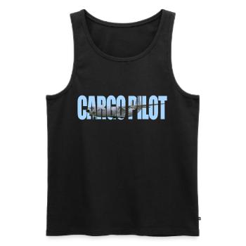 Cargo pilot C-133 - Männer Premium Bio Tank Top - Schwarz - Vorne - AI Model Male 178 light (178cm)