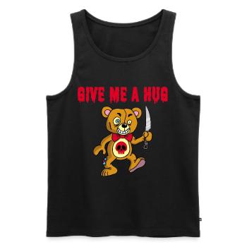 Psychopathic teddy bear - Men's Premium Organic Tank Top - black - Front - AI Model Male 178 light (178cm)