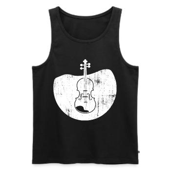 Geige Zeichnung - Männer Premium Bio Tank Top - Schwarz - Vorne - AI Model Male 178 light (178cm)