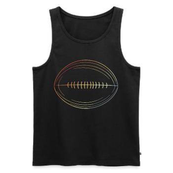 Vintage American Football Ball - Men's Premium Organic Tank Top - black - Front - Michal (187cm)