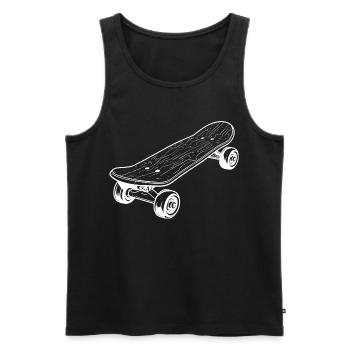 Skateboard Sketch - Men's Premium Organic Tank Top - black - Front - AI Model Male 178 light (178cm)