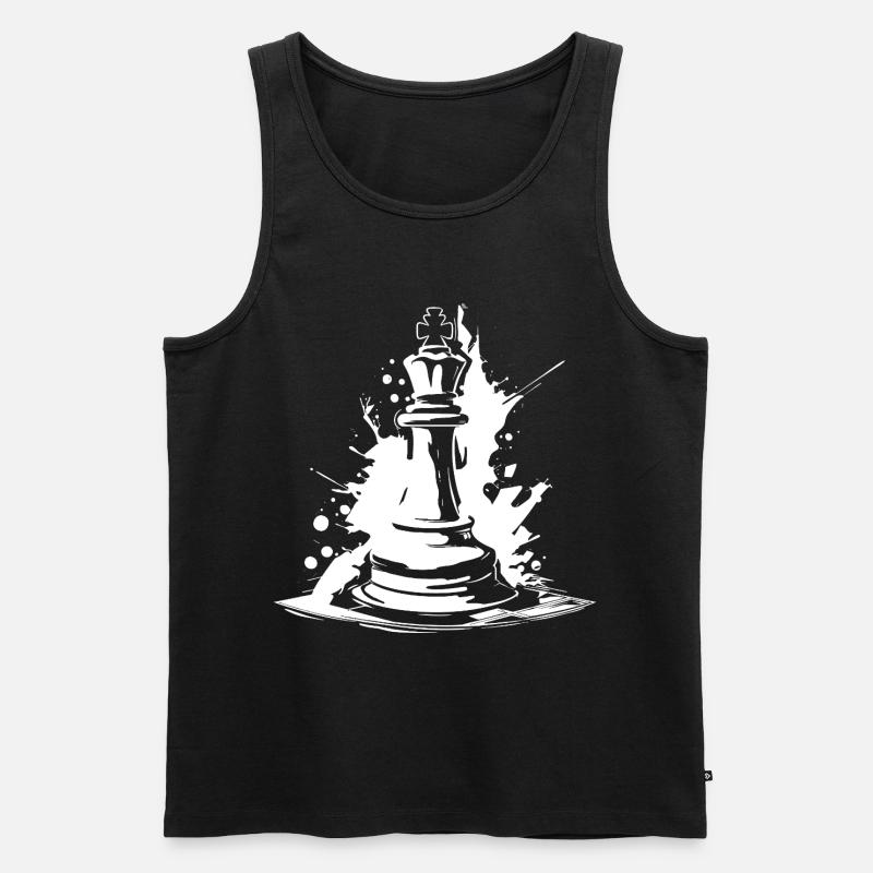 Schachfigur - Männer Premium Bio Tank Top - Schwarz