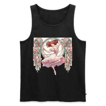 Danseuse de ballet Ballerine Art Nouveau Cadeau - Débardeur bio Premium Homme - noir - Devant - Michal (187cm)
