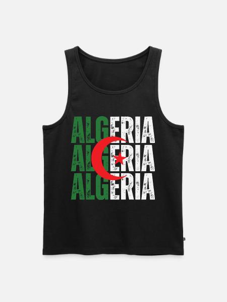 Drapeau algérien, fierté algérienne - Débardeur bio Premium Homme - noir