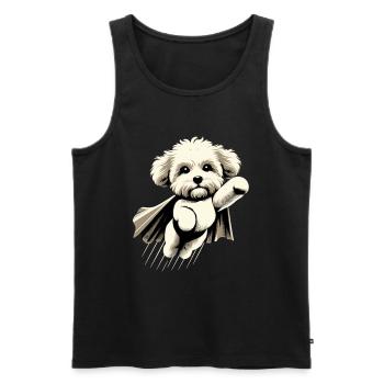 Super Dog Maltipoo Moodle Multipoo Gift - Men's Premium Organic Tank Top - black - Front - Michal (187cm)