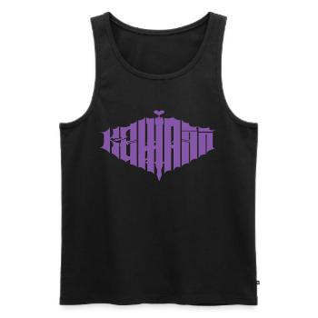Kawaii Metal – Y2K x Heavy Metal Schriftzug - Männer Premium Bio Tank Top - Schwarz - Vorne - Michal (187cm)