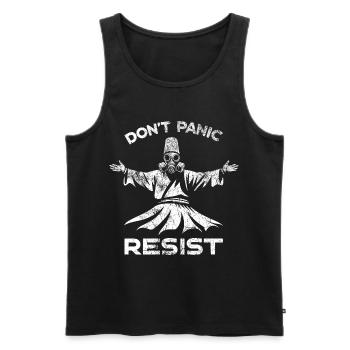 Resists - Men's Premium Organic Tank Top - black - Front - AI Model Male 178 light (178cm)