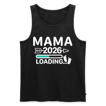 Mama 2026 Laden – Baby kommt - Männer Premium Bio Tank Top - Schwarz - Vorne - AI Model Male 178 light (178cm)