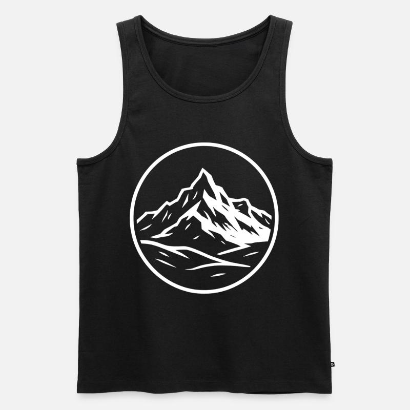 Gran Paradiso - Männer Premium Bio Tank Top - Schwarz