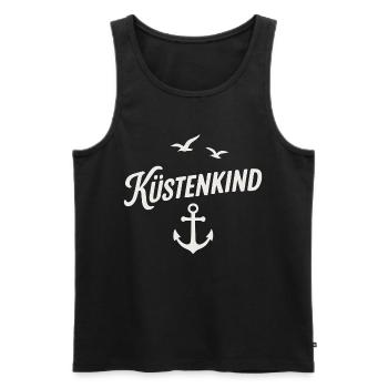 Küstenkind - Männer Premium Bio Tank Top - Schwarz - Vorne - AI Model Male 178 light (178cm)