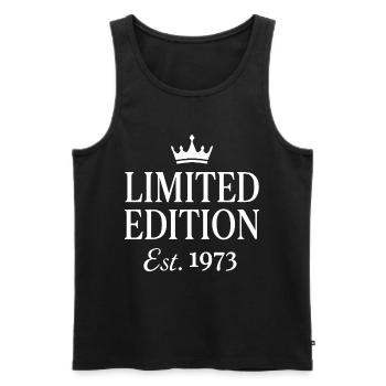 Limited Edition Est. 1973 - Männer Premium Bio Tank Top - Schwarz - Vorne - Michal (187cm)