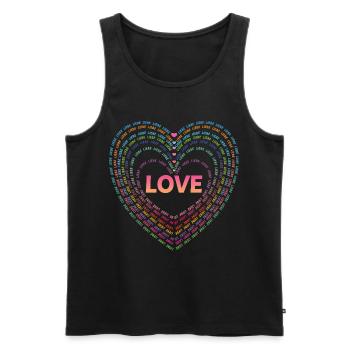 Liebe. - Männer Premium Bio Tank Top - Schwarz - Vorne - Michal (187cm)