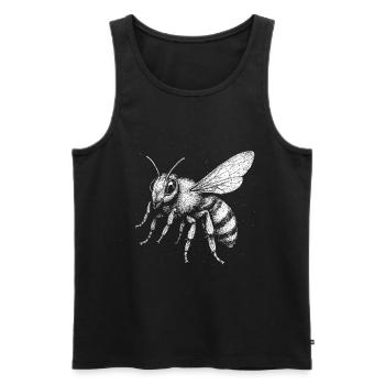 Une abeille - Débardeur bio Premium Homme - noir - Devant - AI Model Male 178 light (178cm)