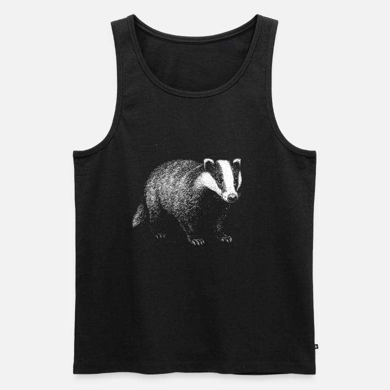 Dachs - Männer Premium Bio Tank Top - Schwarz