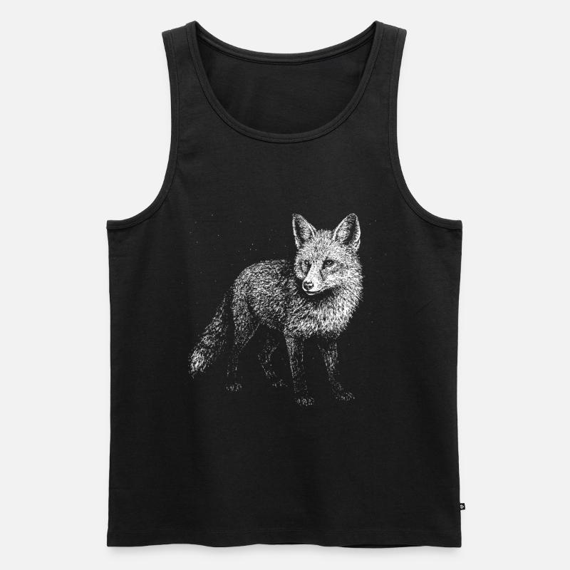 Ein Fuchs - Männer Premium Bio Tank Top - Schwarz