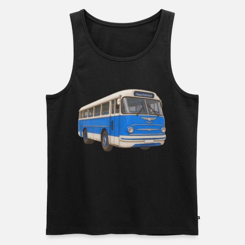 Vieux bus bleu - Débardeur bio Premium Homme - noir