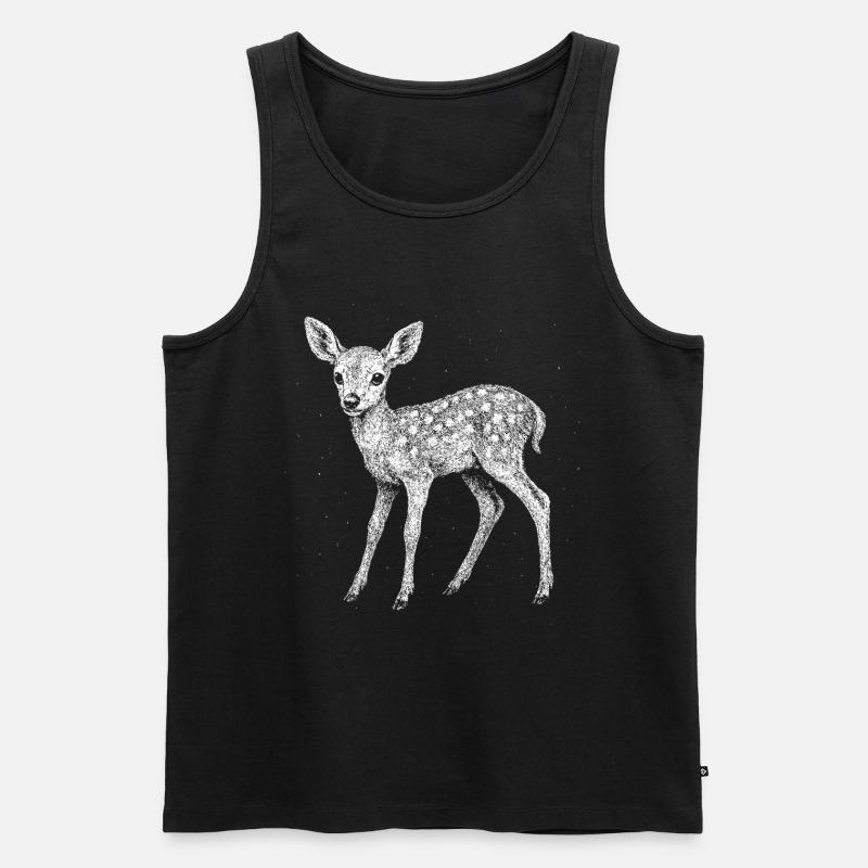Rehkitz - Männer Premium Bio Tank Top - Schwarz