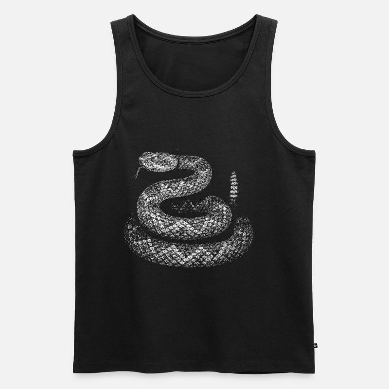 Schlange - Männer Premium Bio Tank Top - Schwarz