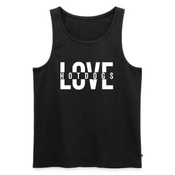 Love Hotdogs Déclaration de restauration rapide - Débardeur bio Premium Homme - noir - Devant - Michal (187cm)