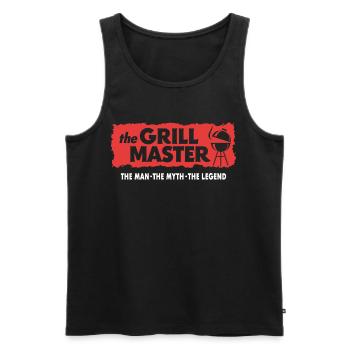 Le dicton culte des grillades Grillmaster BBQ - Débardeur bio Premium Homme - noir - Devant - Michal (187cm)
