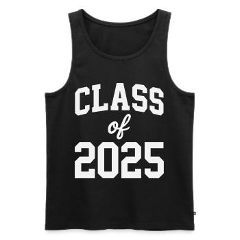 Class of 2025 - Men's Premium Organic Tank Top - black - Front - AI Model Male 178 light (178cm)
