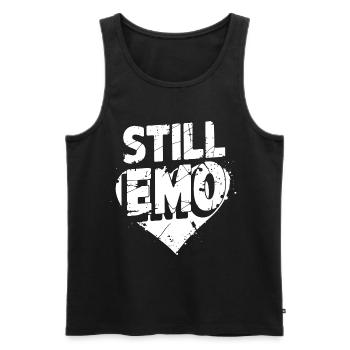 Toujours Emo ! Emo Goth Alternative - Débardeur bio Premium Homme - noir - Devant - AI Model Male 178 light (178cm)