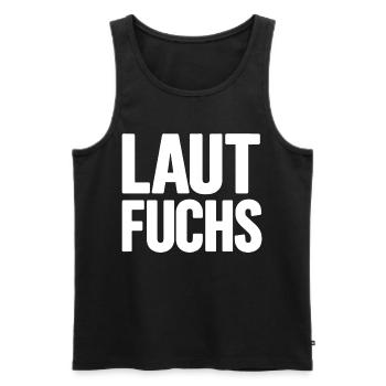 LAUTFUCHS - Männer Premium Bio Tank Top - Schwarz - Vorne - Michal (187cm)