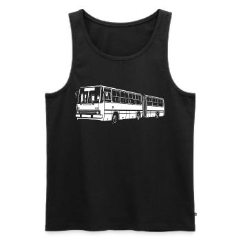 Légendaire bus articulé rétro - Débardeur bio Premium Homme - noir - Devant - AI Model Male 178 light (178cm)
