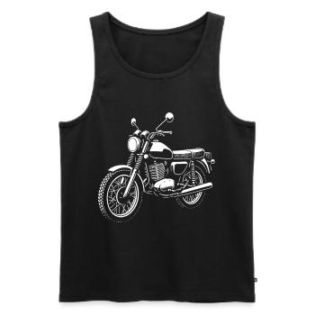 Zweitakt-Legende Retro - Männer Premium Bio Tank Top - Schwarz - Vorne - AI Model Male 178 light (178cm)
