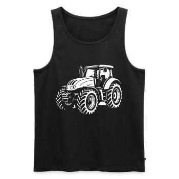 Moderne Power auf dem Feld - Männer Premium Bio Tank Top - Schwarz - Vorne - AI Model Male 178 light (178cm)