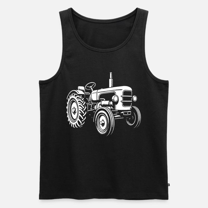 Kraftpaket vom Acker - Männer Premium Bio Tank Top - Schwarz