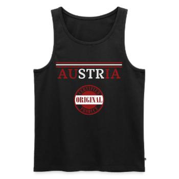 Flag of Austria, Austrian pride - Men's Premium Organic Tank Top - black - Front - Michal (187cm)