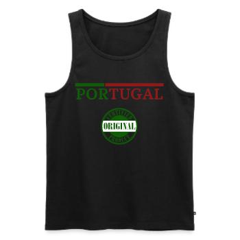Fierté portugaise, j’adore le Portugal - Débardeur bio Premium Homme - noir - Devant - Michal (187cm)