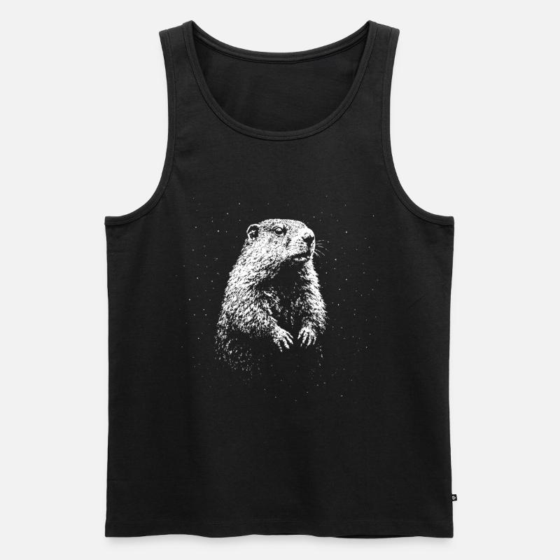 Wächter der Wildnis - Männer Premium Bio Tank Top - Schwarz