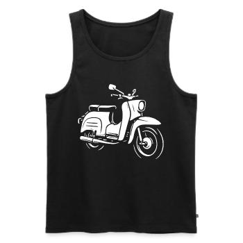 Zweitakt-Legende - Männer Premium Bio Tank Top - Schwarz - Vorne - AI Model Male 178 light (178cm)