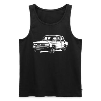 Classics with character - Men's Premium Organic Tank Top - black - Front - AI Model Male 178 light (178cm)