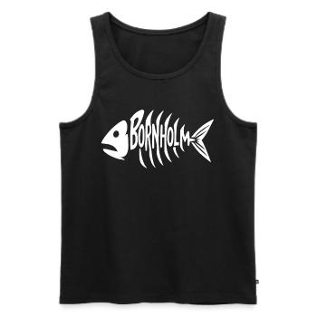 Bornholm Grätenstyle - Männer Premium Bio Tank Top - Schwarz - Vorne - AI Model Male 178 light (178cm)