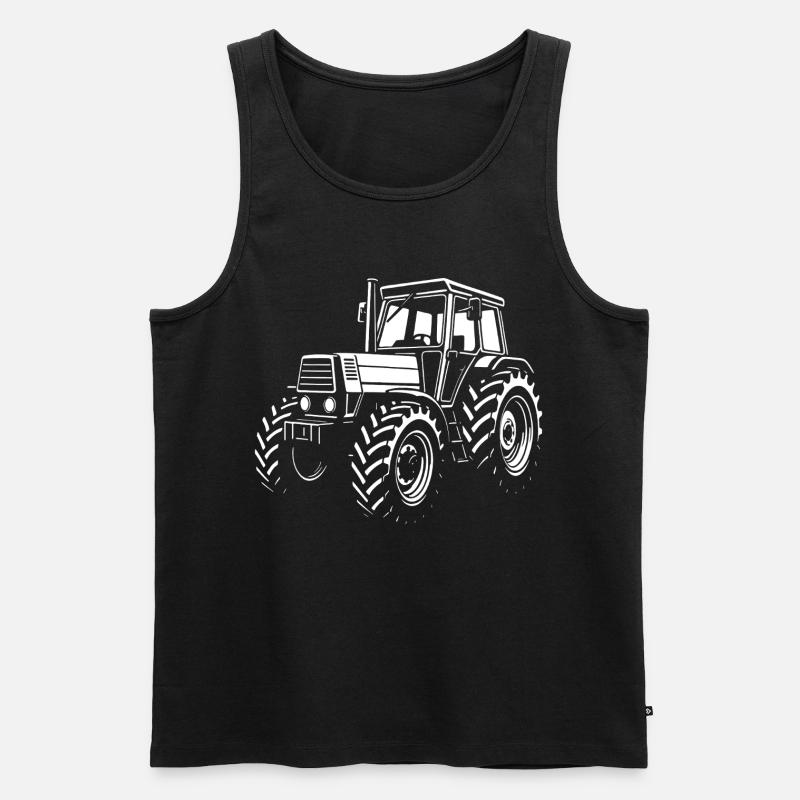Ackerkraft im Retro-Stil - Männer Premium Bio Tank Top - Schwarz